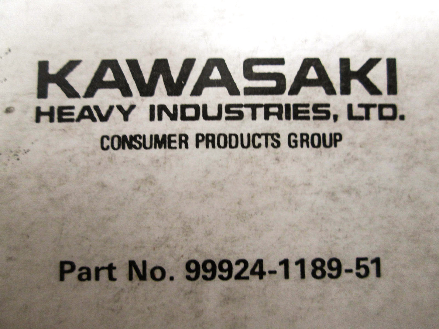 OEM Kawasaki 99924-1189-51 Service Manual Supplement JS750B