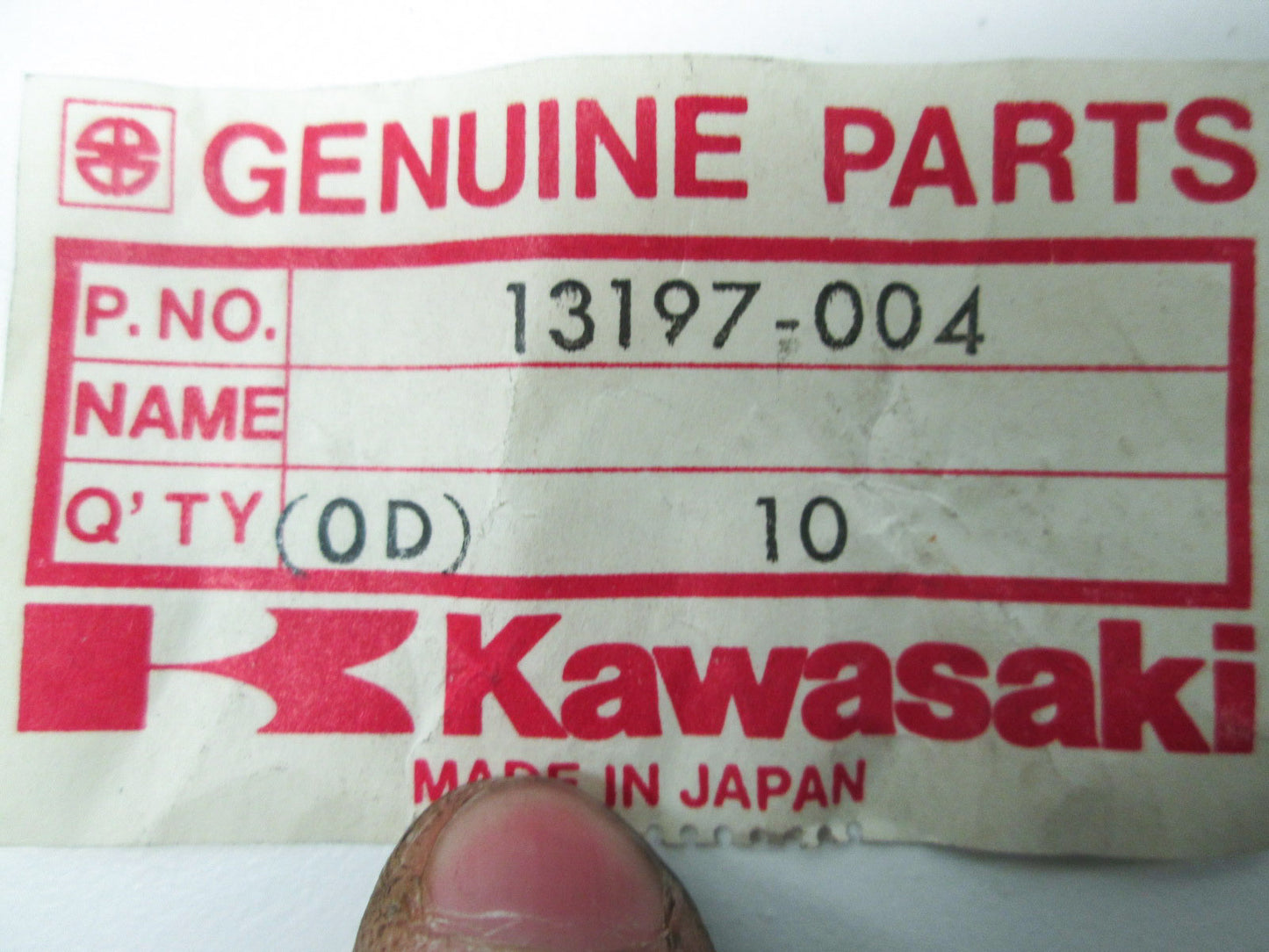 OEM Kawasaki 13197-004 Retainer NOS