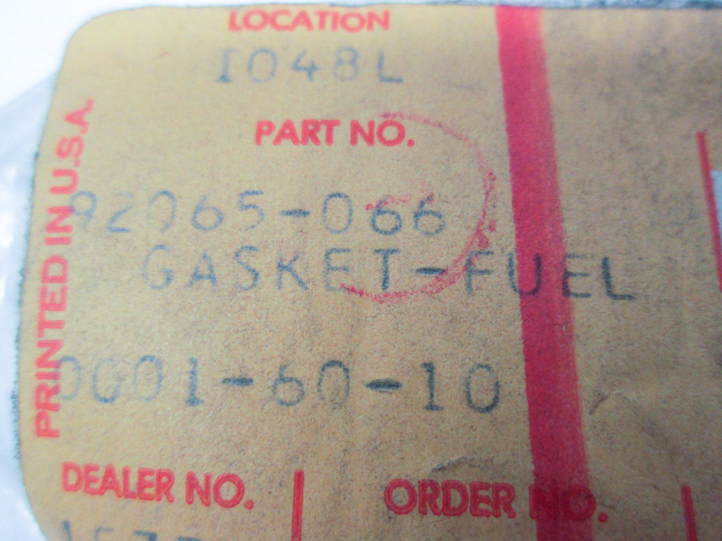 OEM Kawasaki 92065-066 Fuel Cock Joint Gasket NOS