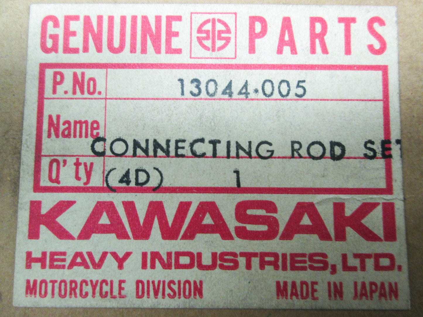 OEM Kawasaki 13044-005 Connecting Rod Set NOS