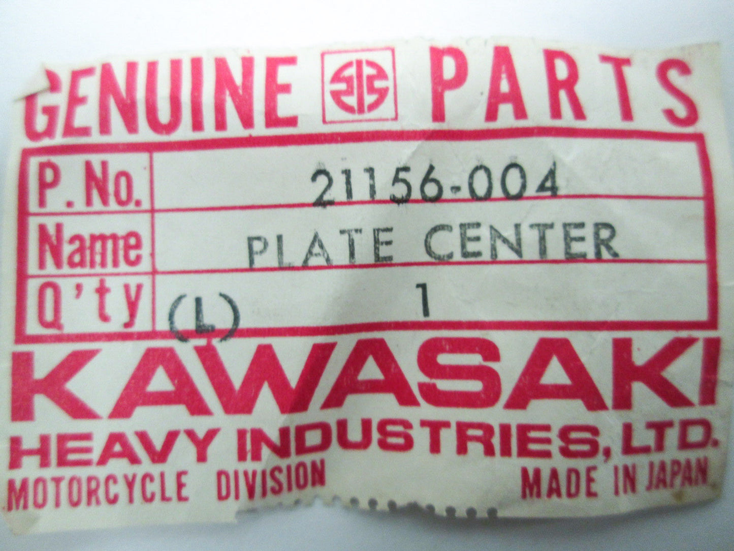 OEM Kawasaki 21156-004 Center Contact Breaker Plate