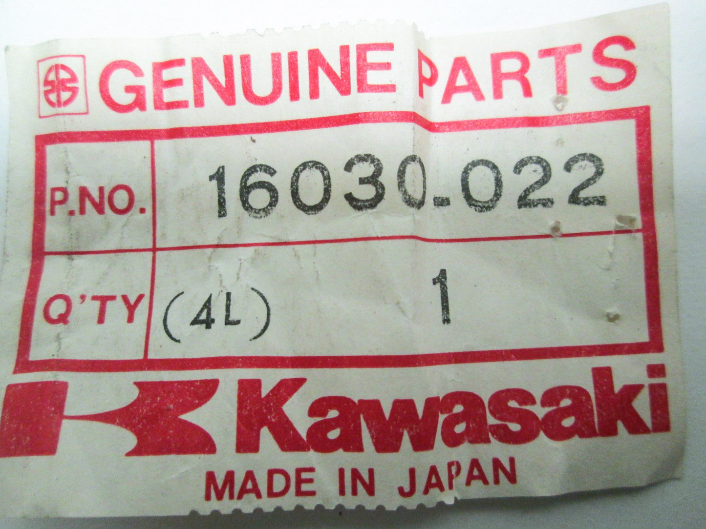 OEM Kawasaki 16030-022 Float Valve Assembly NOS