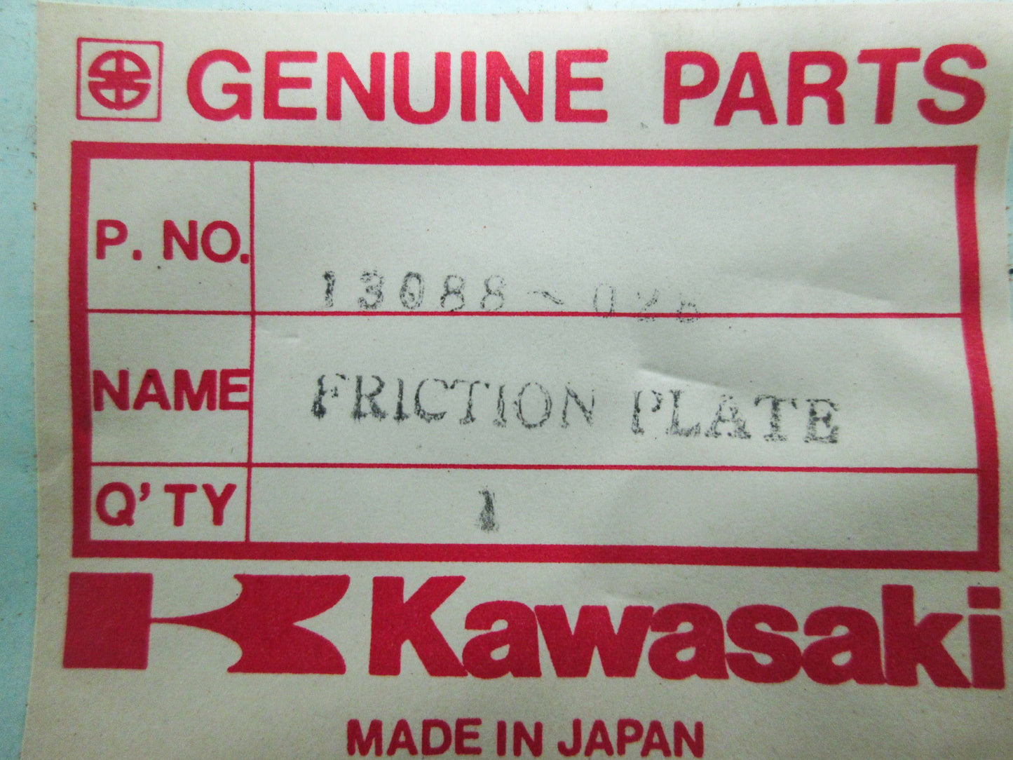 OEM Kawasaki 13088-028 Clutch Friction Plate NOS
