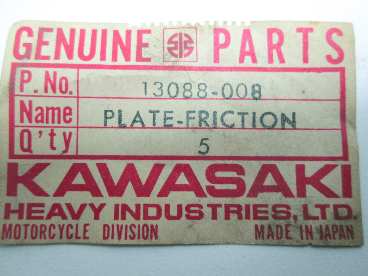 OEM Kawasaki 13088-008 Clutch Friction Plate