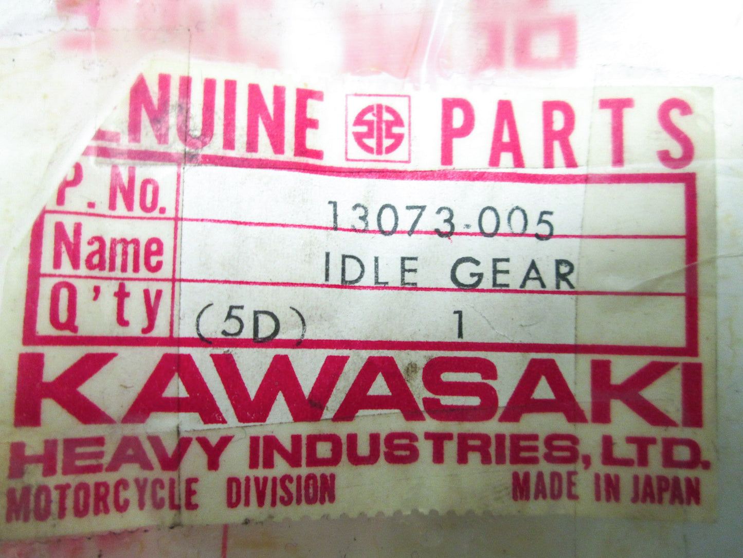 OEM Kawasaki 13073-005 Kickstarter Idle Gear NOS