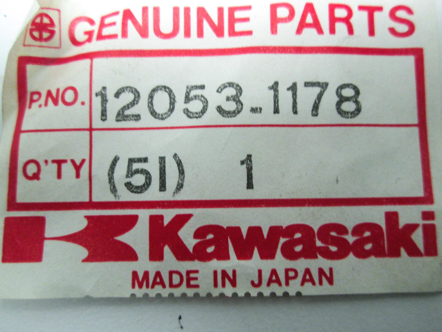 OEM Kawasaki 12053-1178 Rear Right Hand Chain Guide NOS