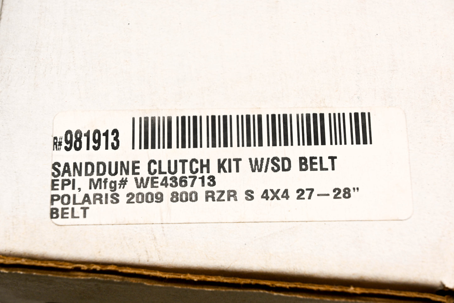 EPI WE436713 Sand Dune Clutch Kit w/ SD Belt 2009 Polaris RZR S 800 NOS