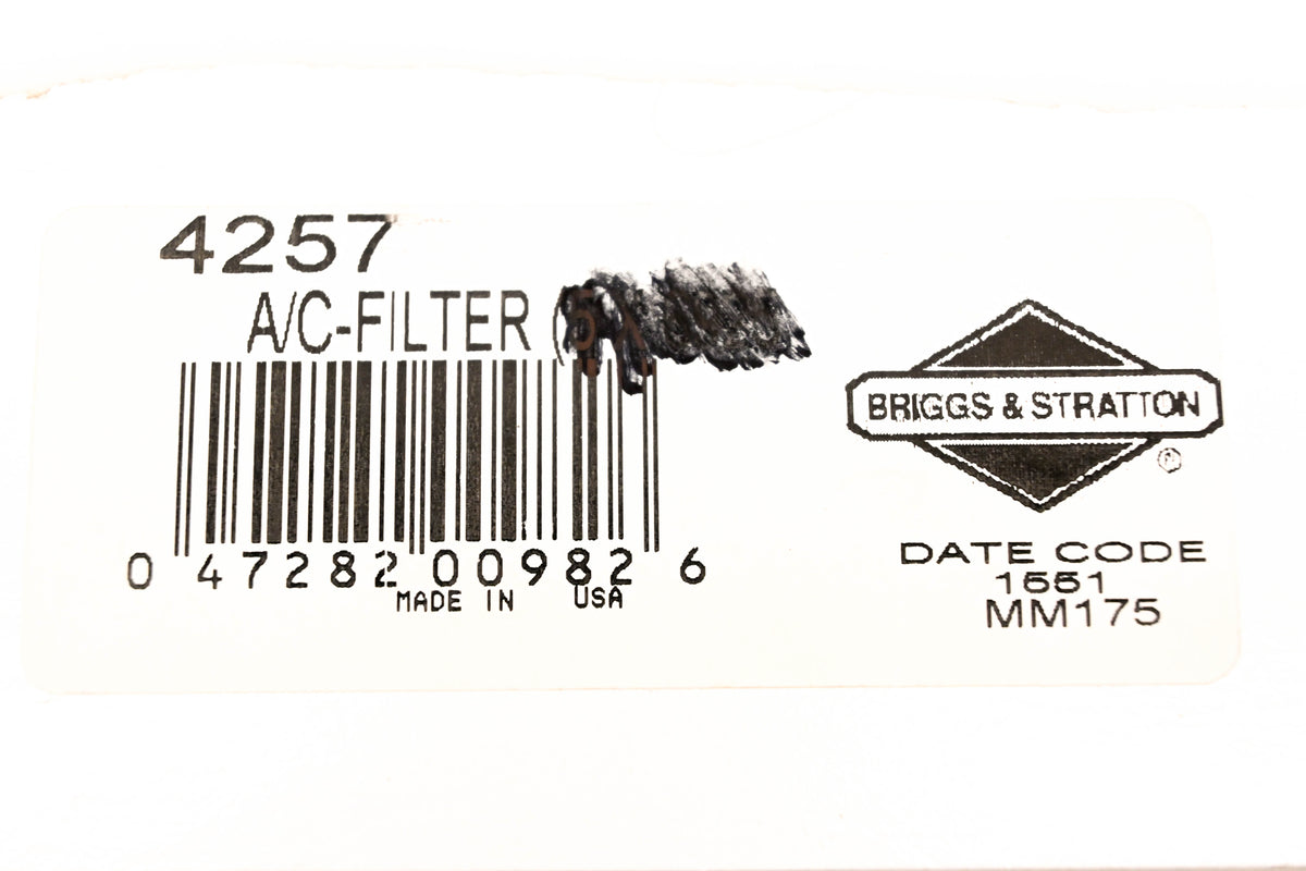 OEM Briggs & Stratton 4257 Air Filter NOS