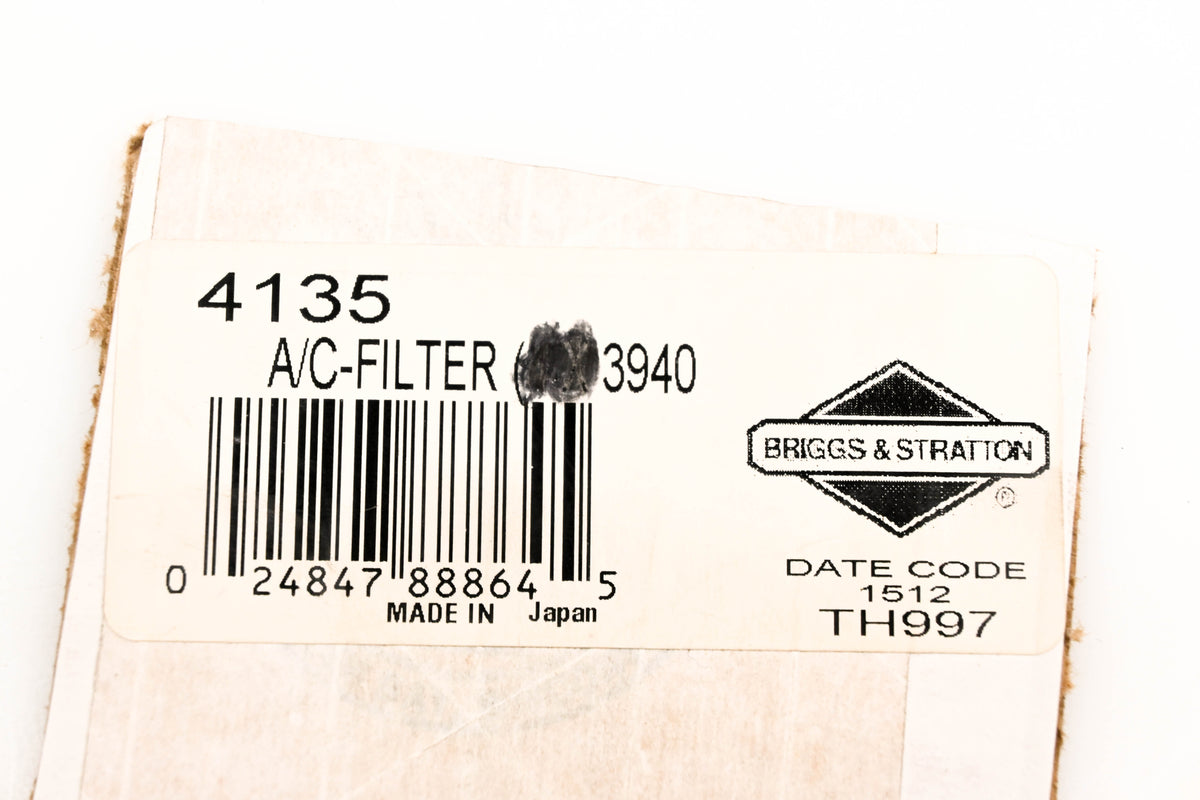 OEM Briggs & Stratton 4135, 3940 Air Filter NOS