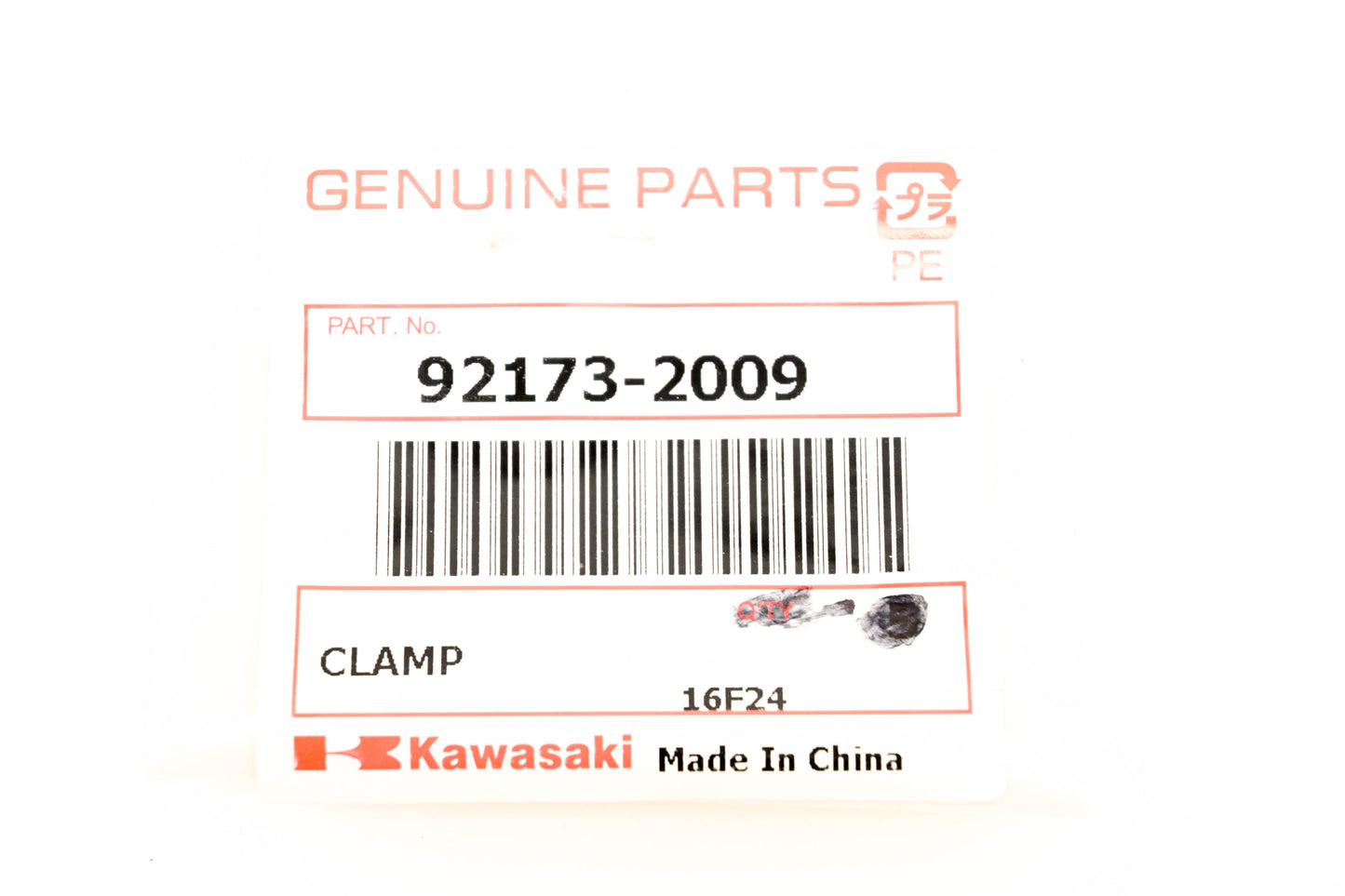 OEM Kawasaki 92173-2009 Clamp NOS
