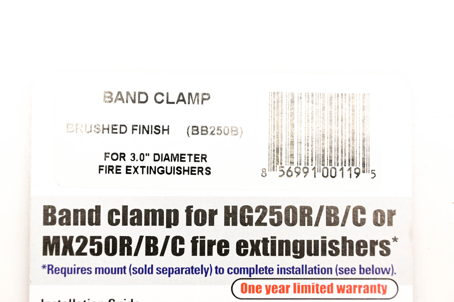 H3R Performance BB250B Band Clamp 3" OD 2.5Lb Brush NOS