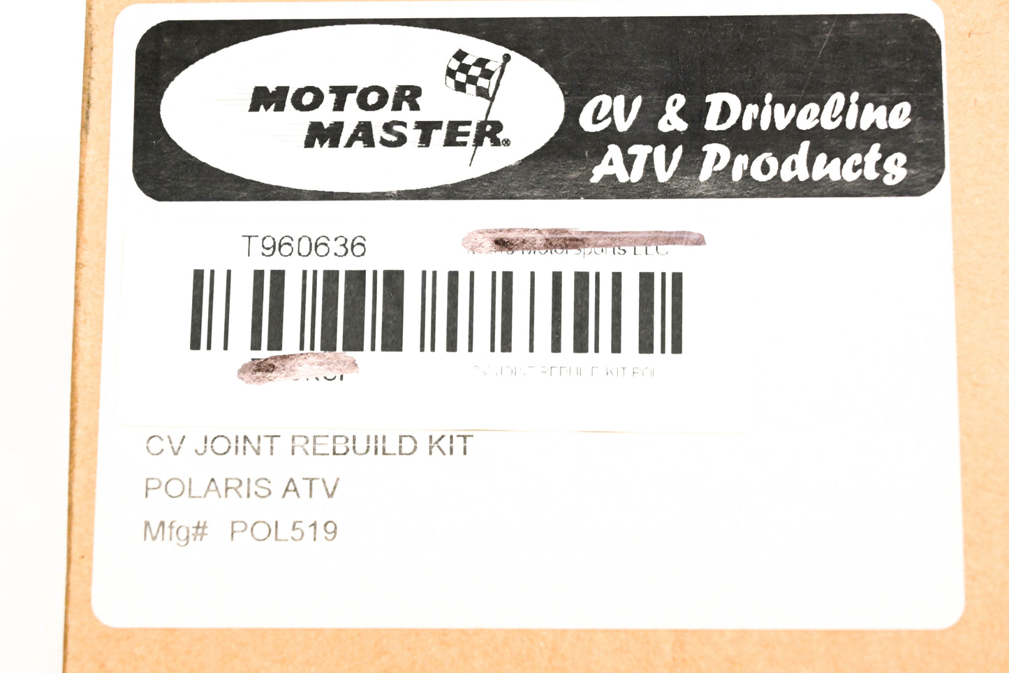 Motor Master POL519 CV Joint Rebuild Kit Polaris NOS