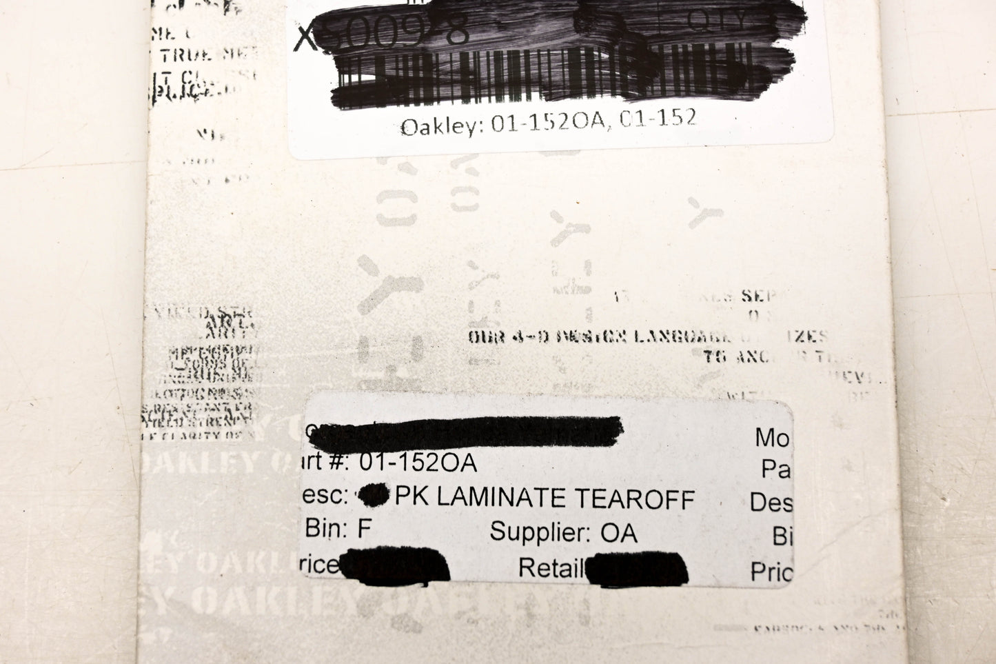 Oakley 01-152OA Laminate Tear Off 13 Pack NOS