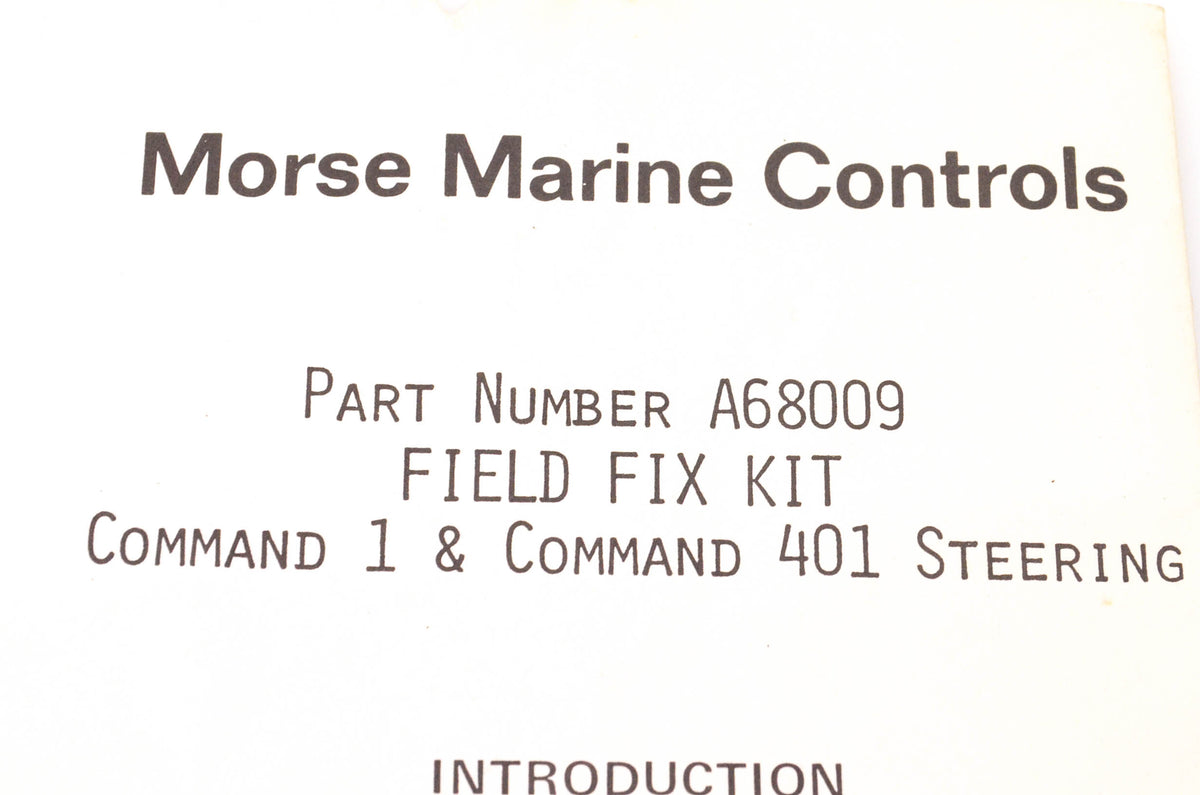Morse Controls Division A68009 Steering Field Fix Kit NOS