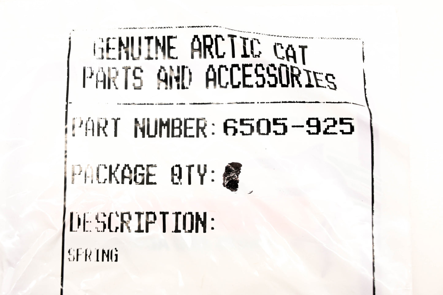 OEM Arctic Cat 6505-925 Spring QTY 2