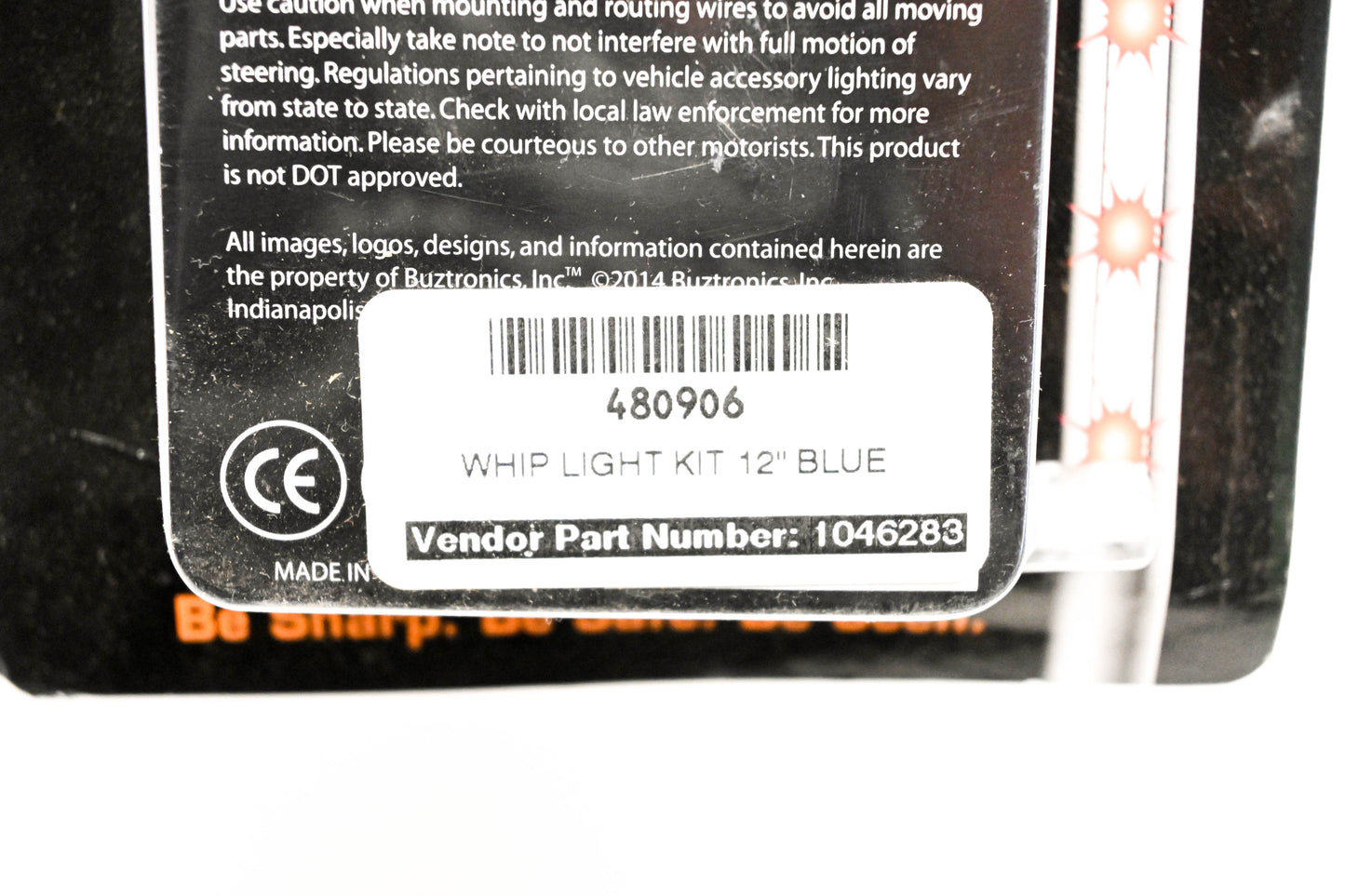 Street FX 1046283 Whip Light Kit 12" Blue NOS