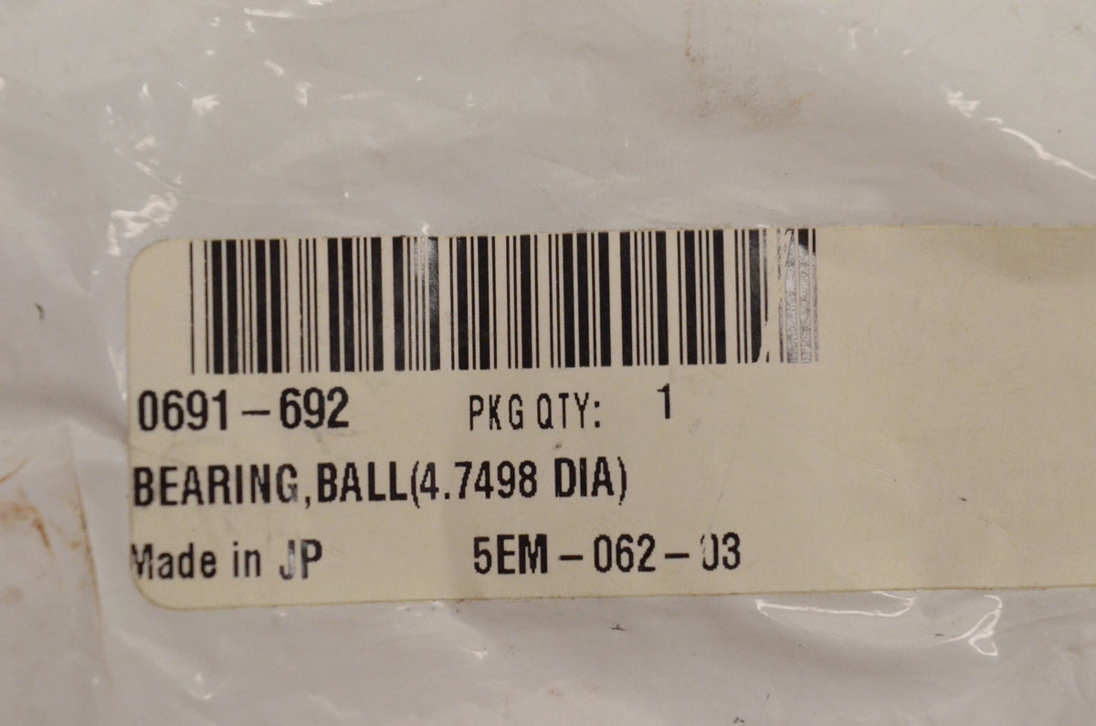 New OEM Arctic Cat 0691-692 Ball Bearing 4.7498 Dia 750G NOS