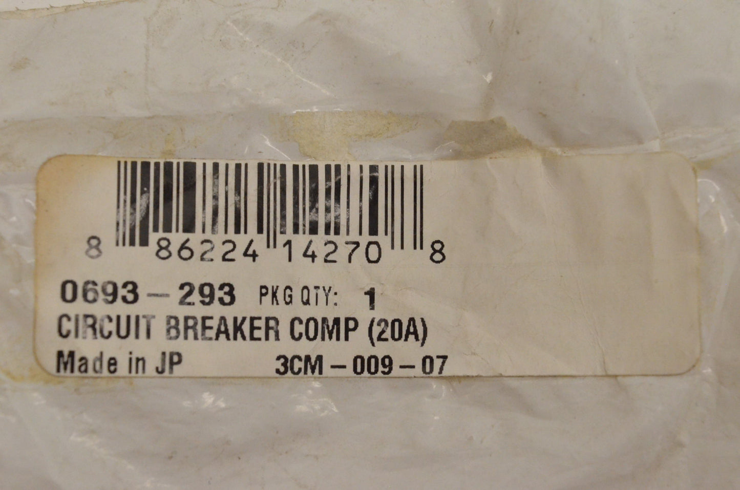 New OEM Arctic Cat 0693-293 Circuit Breaker 20a 2500G 2500GD AC2500GD NOS