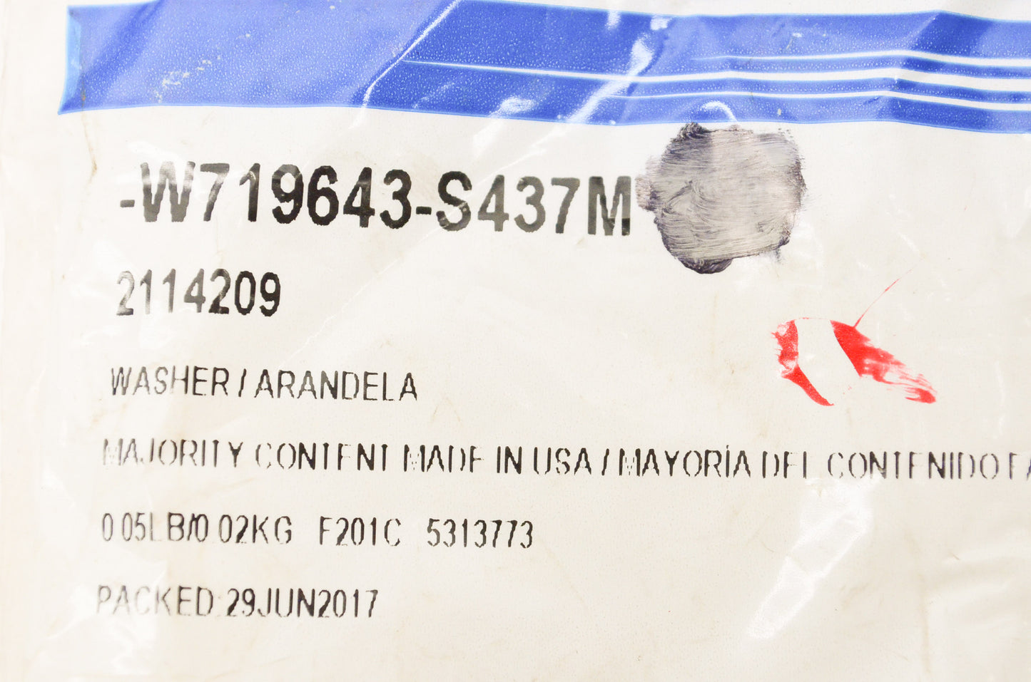 New OEM Ford W719643S437M Washer NOS