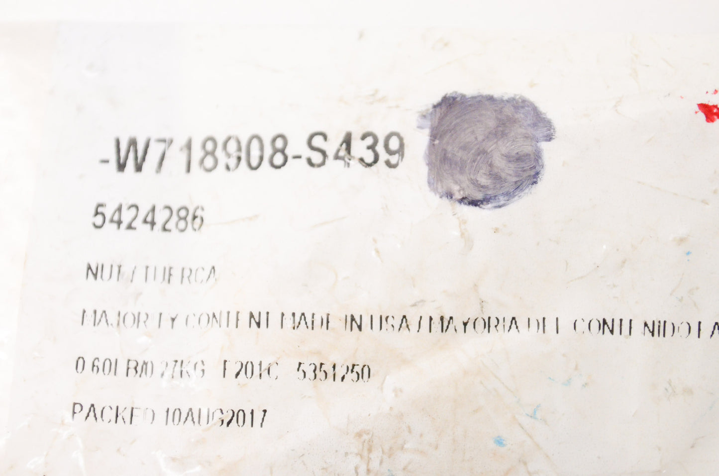 New OEM Ford W718908S439 Fuel System-Support Strap Nut NOS