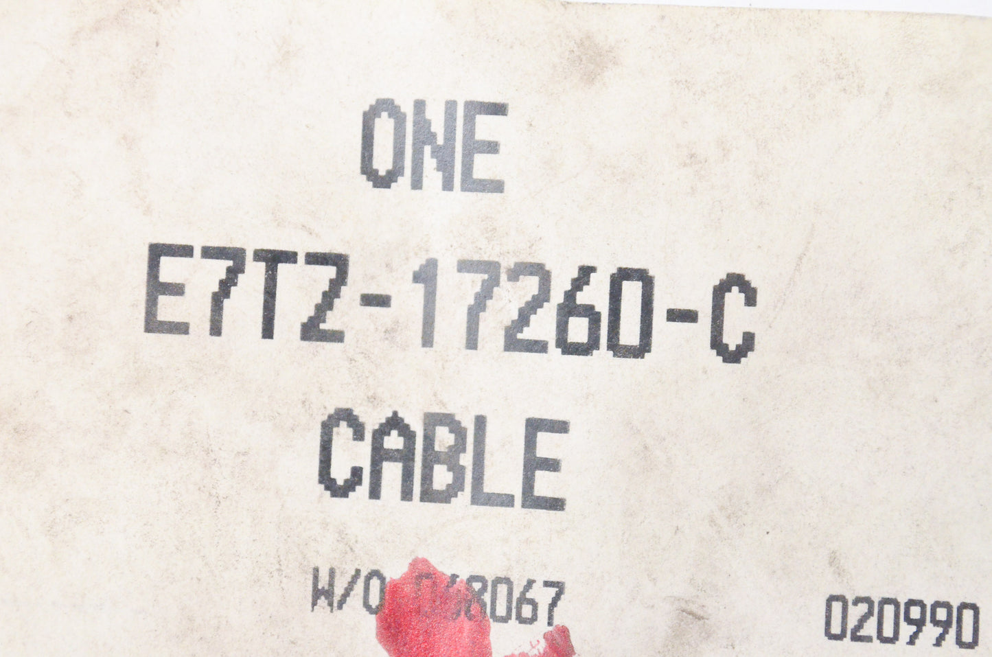 New OEM Ford E7TZ17260C Speedometer Cable NOS
