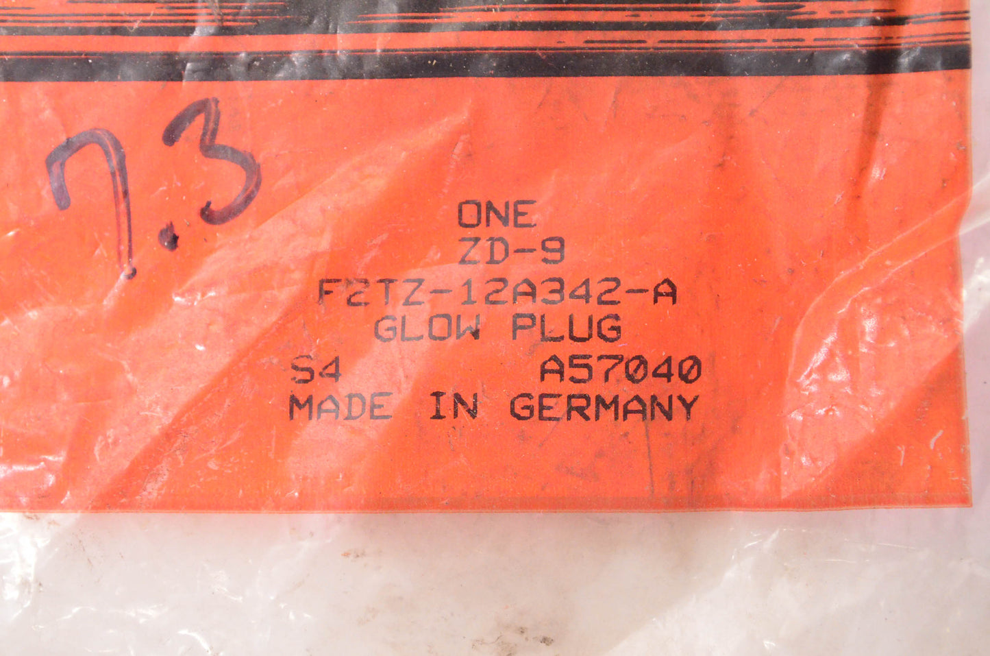New OEM Ford ZD-9, F2TZ12A342A Glow Plug NOS