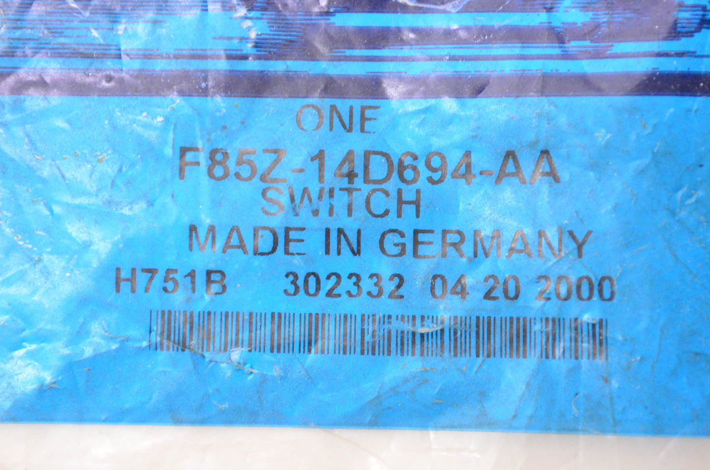 New OEM Ford F85Z14D694AA Heat Warmer Switch NOS