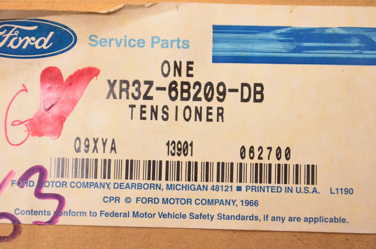 New OEM Ford XR3Z6B209DB Tensioner NOS