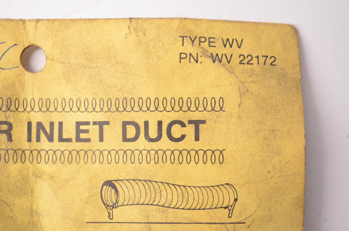 Abbett Enterprises WV22172 No Kink Fresh Air Inlet Duct NOS