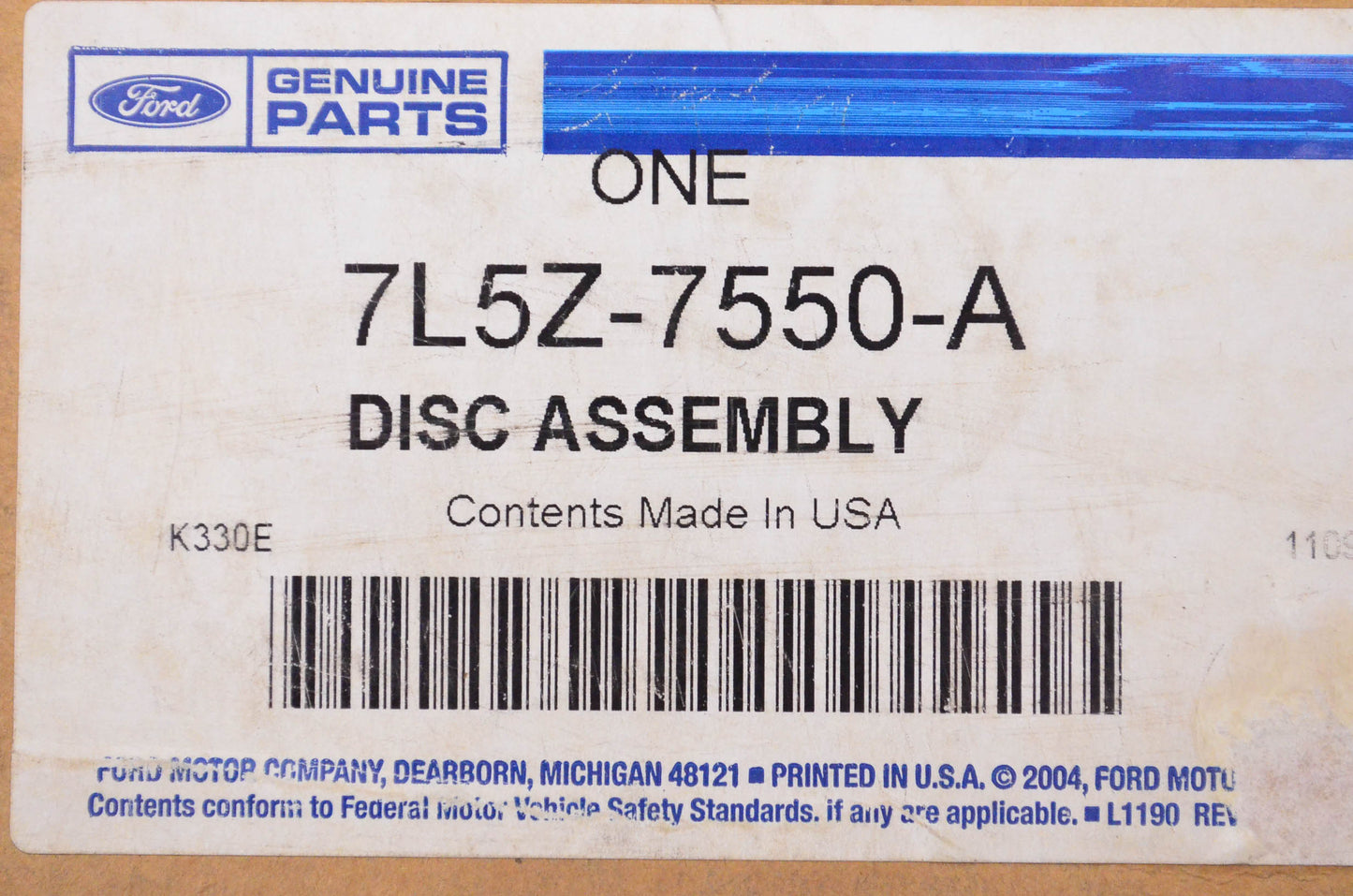 New OEM Ford 7L5Z7550A Clutch Friction Disc NOS