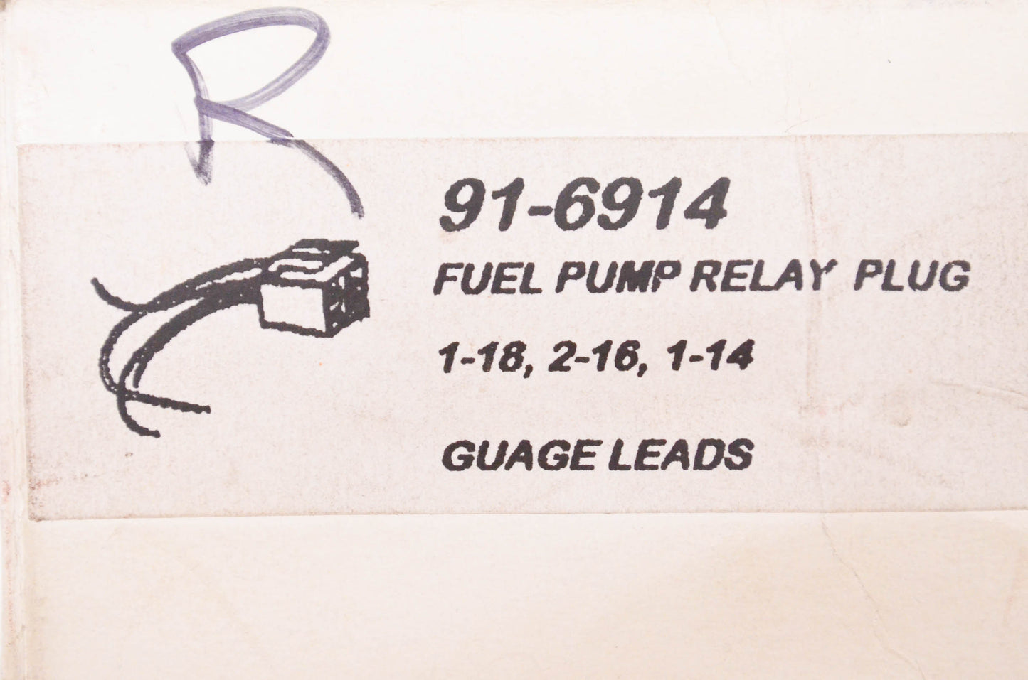 Aftermarket 91-6914 Fuel Pump Relay Pigtail NOS