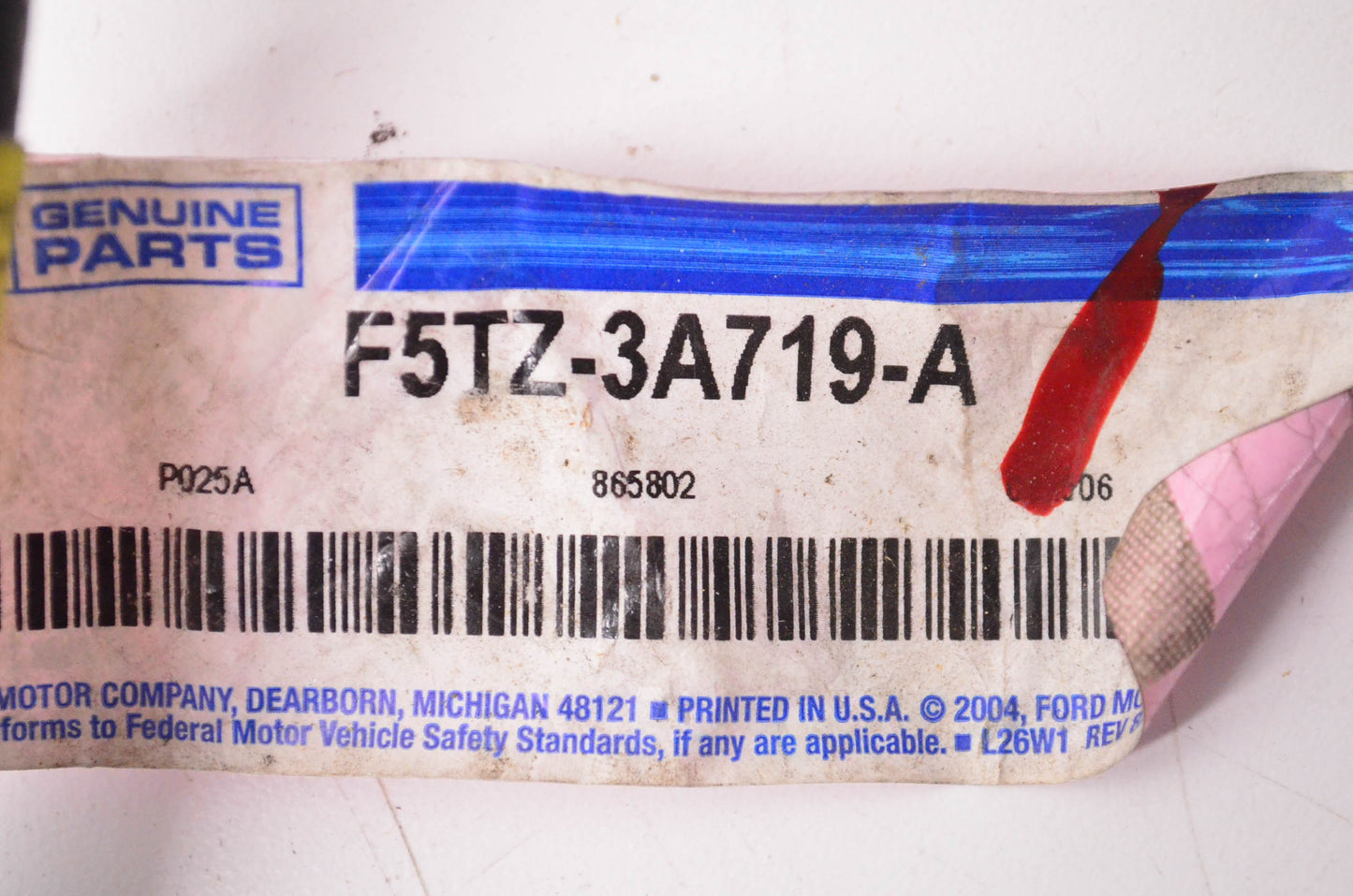 New OEM Ford F5TZ3A719A Power Steering Pressure Hose NOS