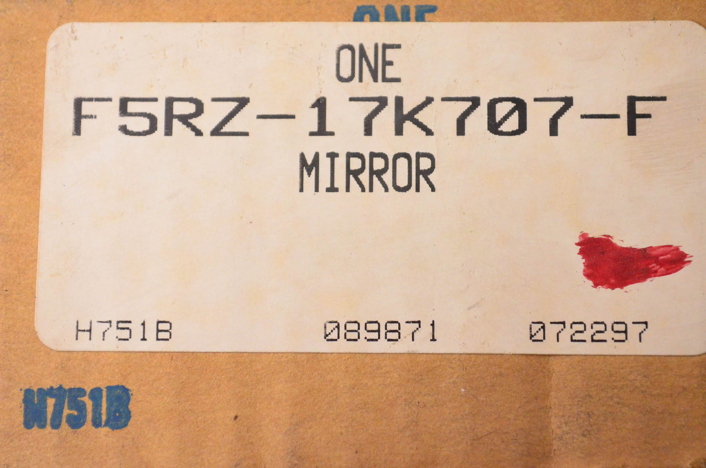 New OEM Ford F5RZ17K707F Mirror NOS