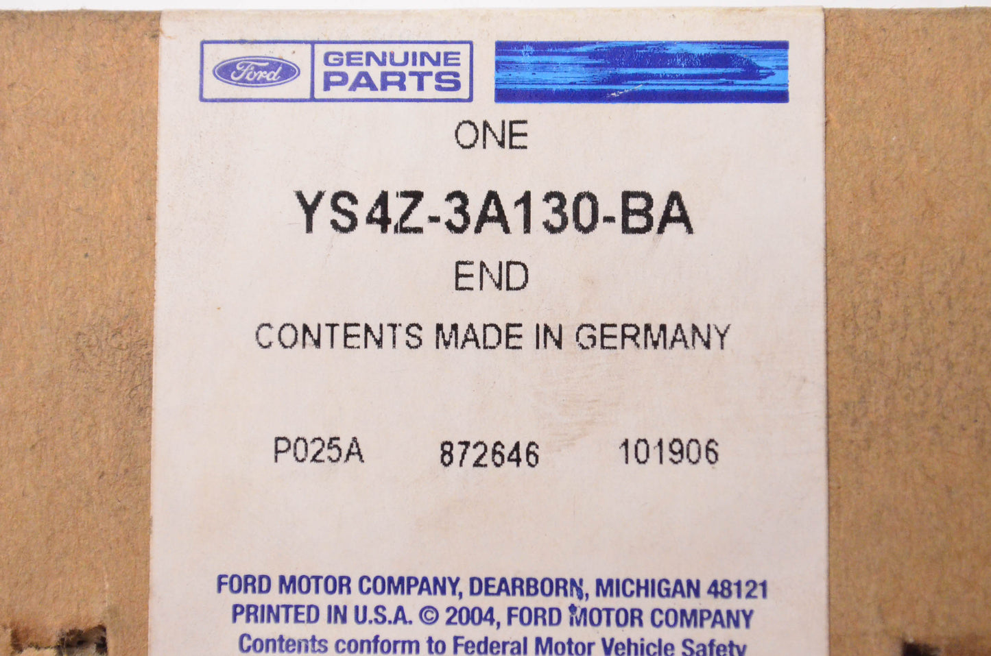 New OEM Ford YS4Z3A130BA Tie Rod End NOS