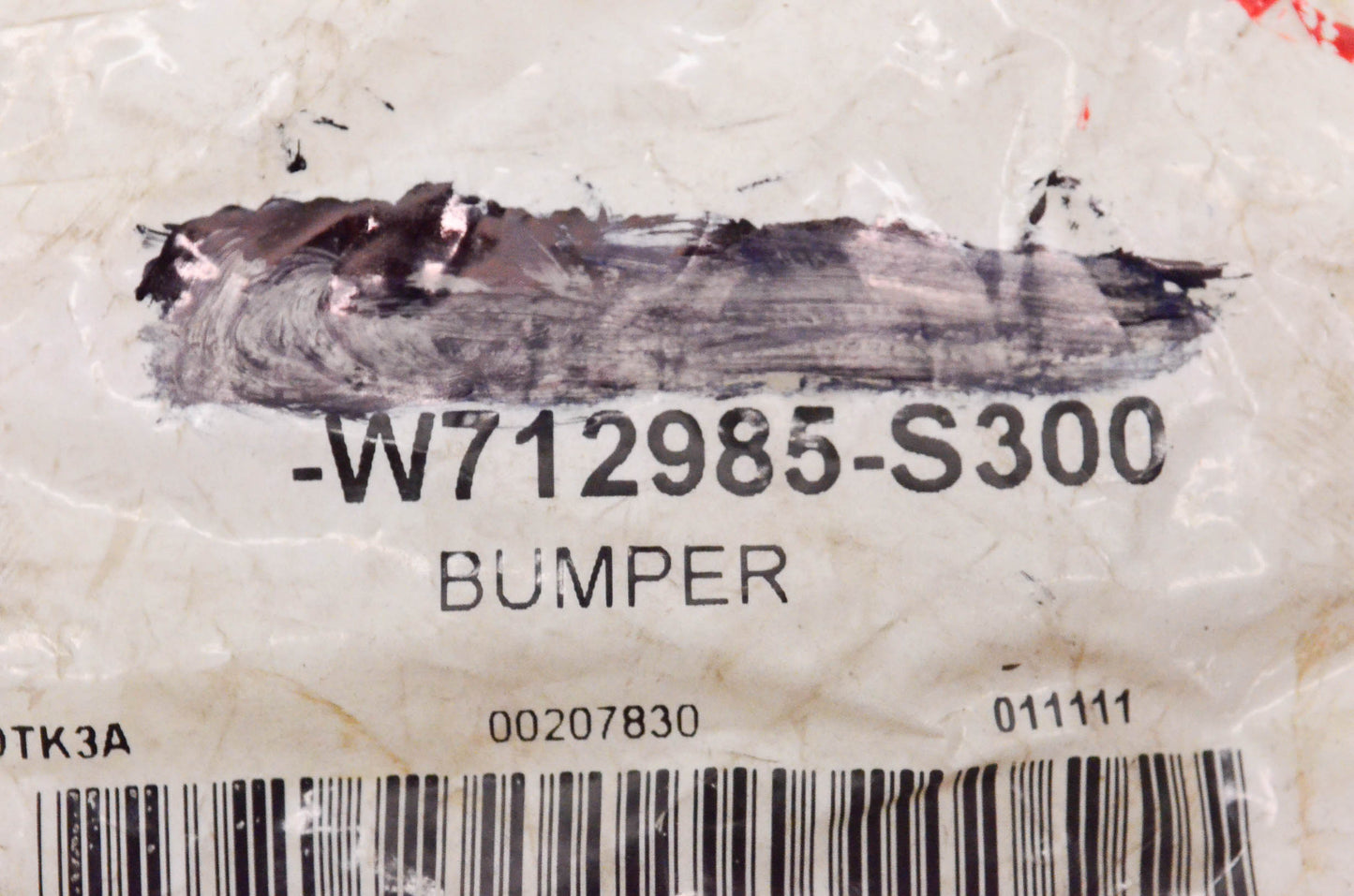 New OEM Ford W712985S300 Trunk Lid Bumper NOS