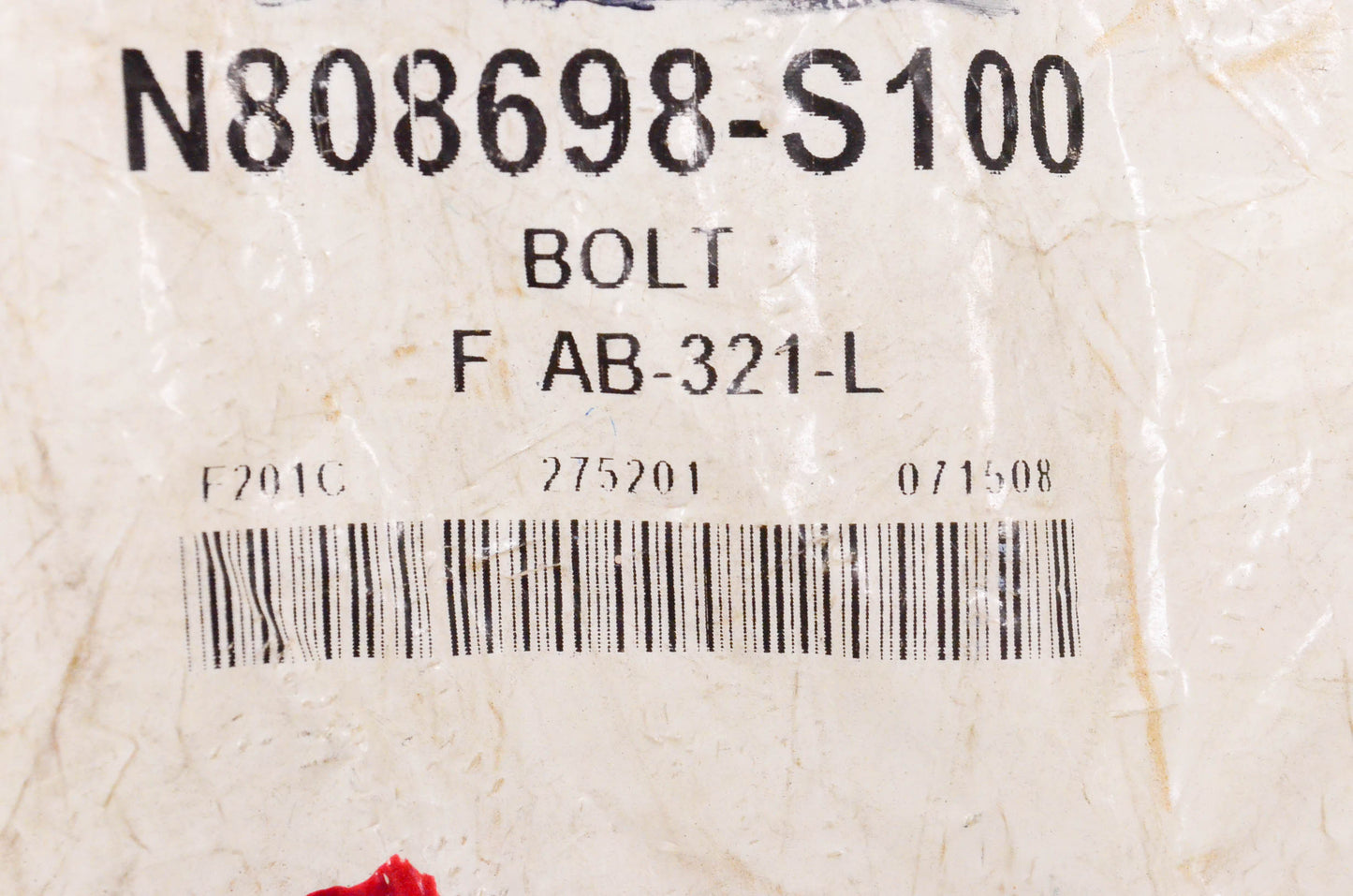 New OEM Ford N808698S100, F AB-321-L Bolt & Washer NOS