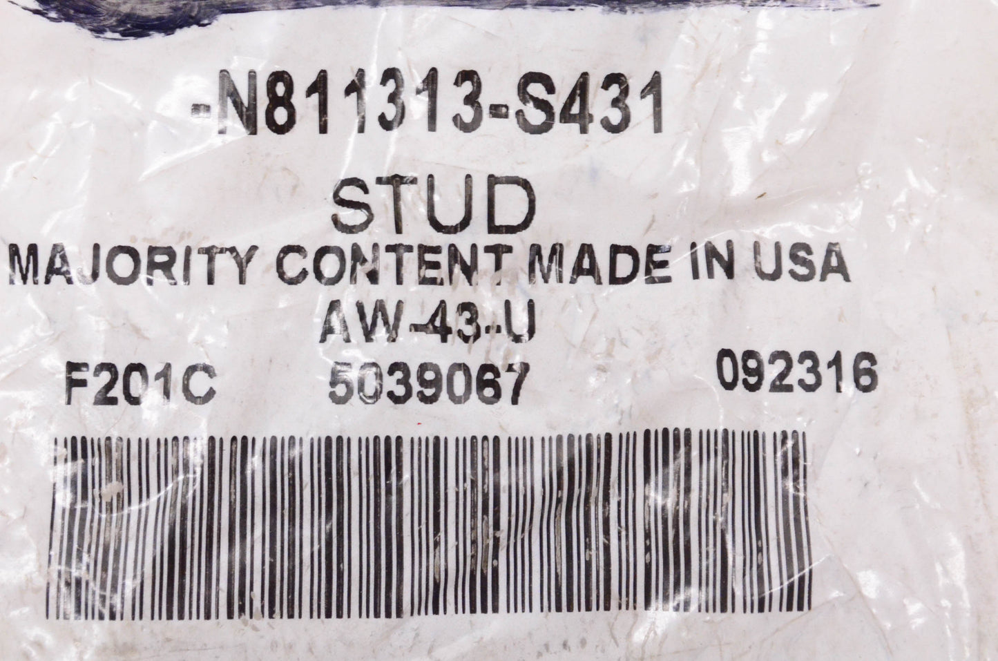 New OEM Ford N811313S431 Manifold Bolt NOS
