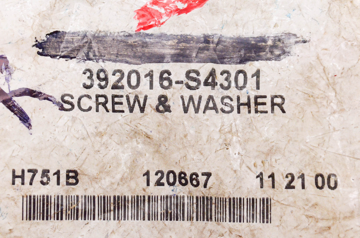 New OEM Ford 392016S4301 Screw & Washer NOS