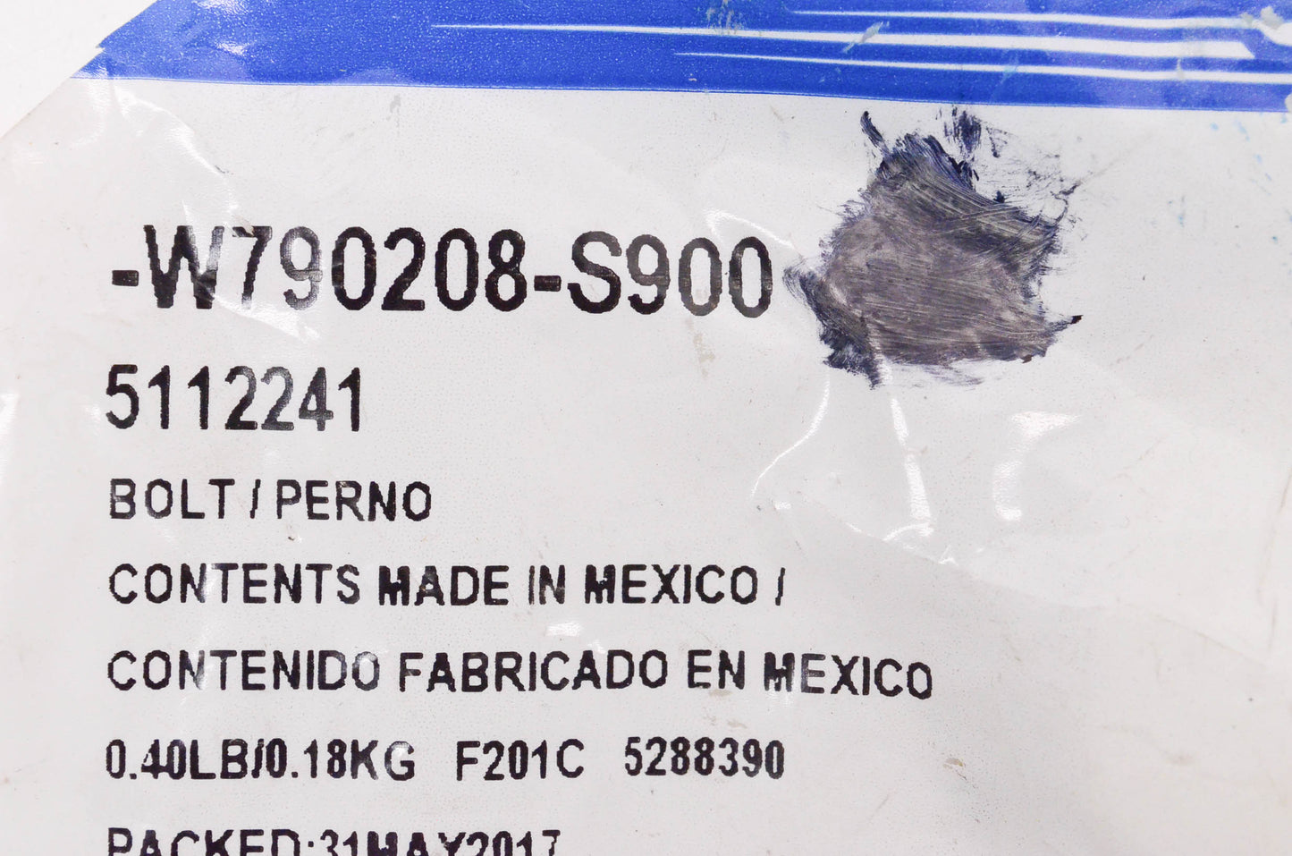 New OEM Ford W790208S900, 5112241 Bolt Qty 2 NOS