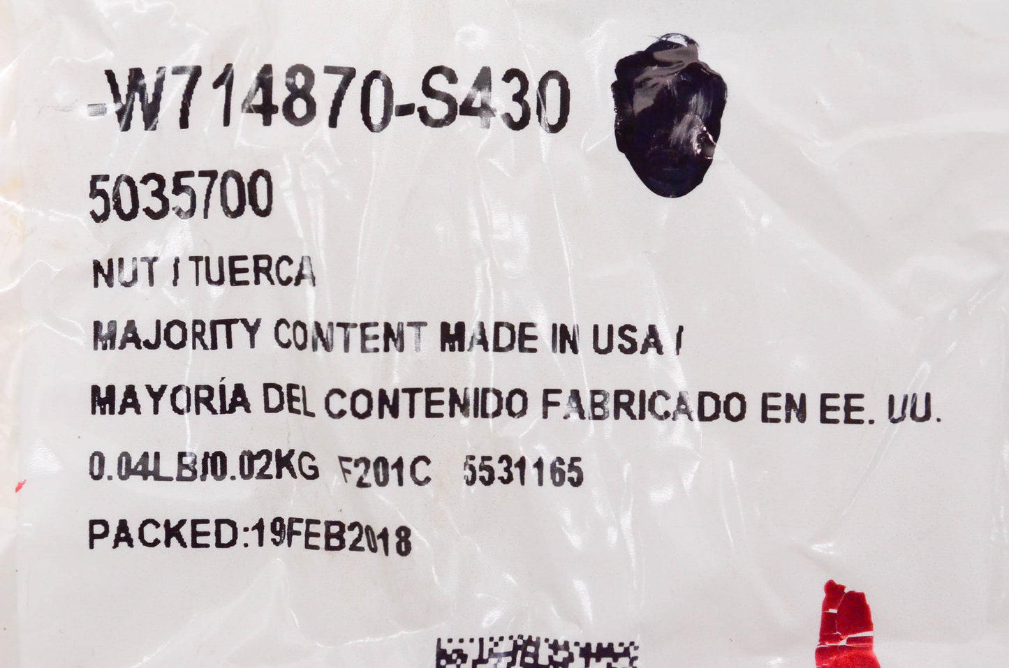 New OEM Ford W714870S430, 5035700 Manifold Bolt NOS