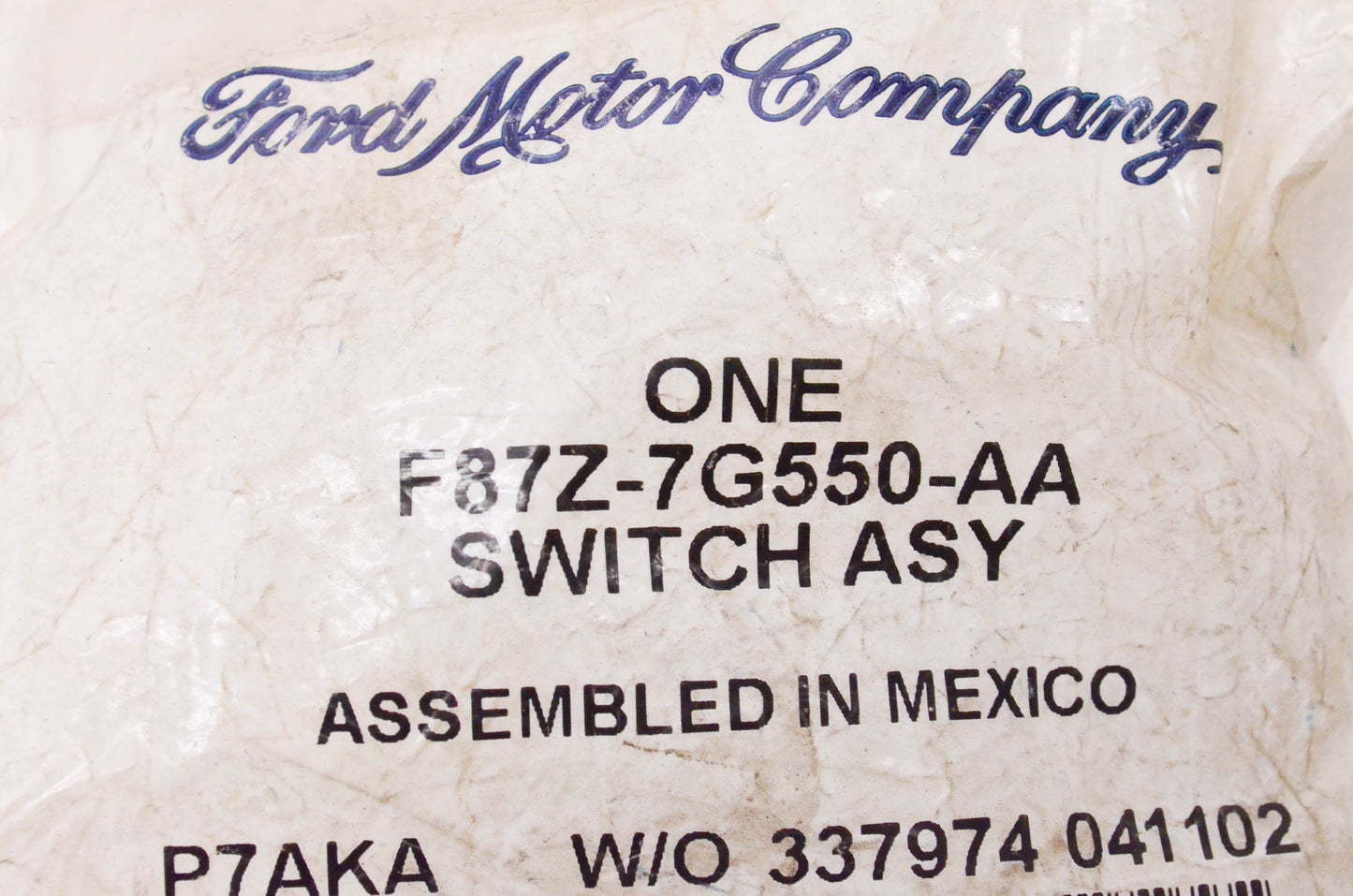 New OEM Ford F87Z7G550AA Switch Assembly NOS