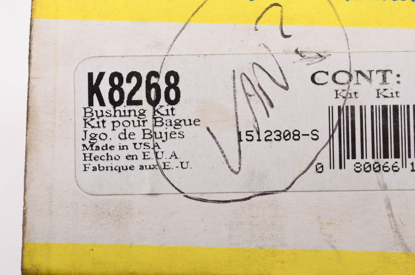 Moog K8268 Incomplete Bushing Kit NOS