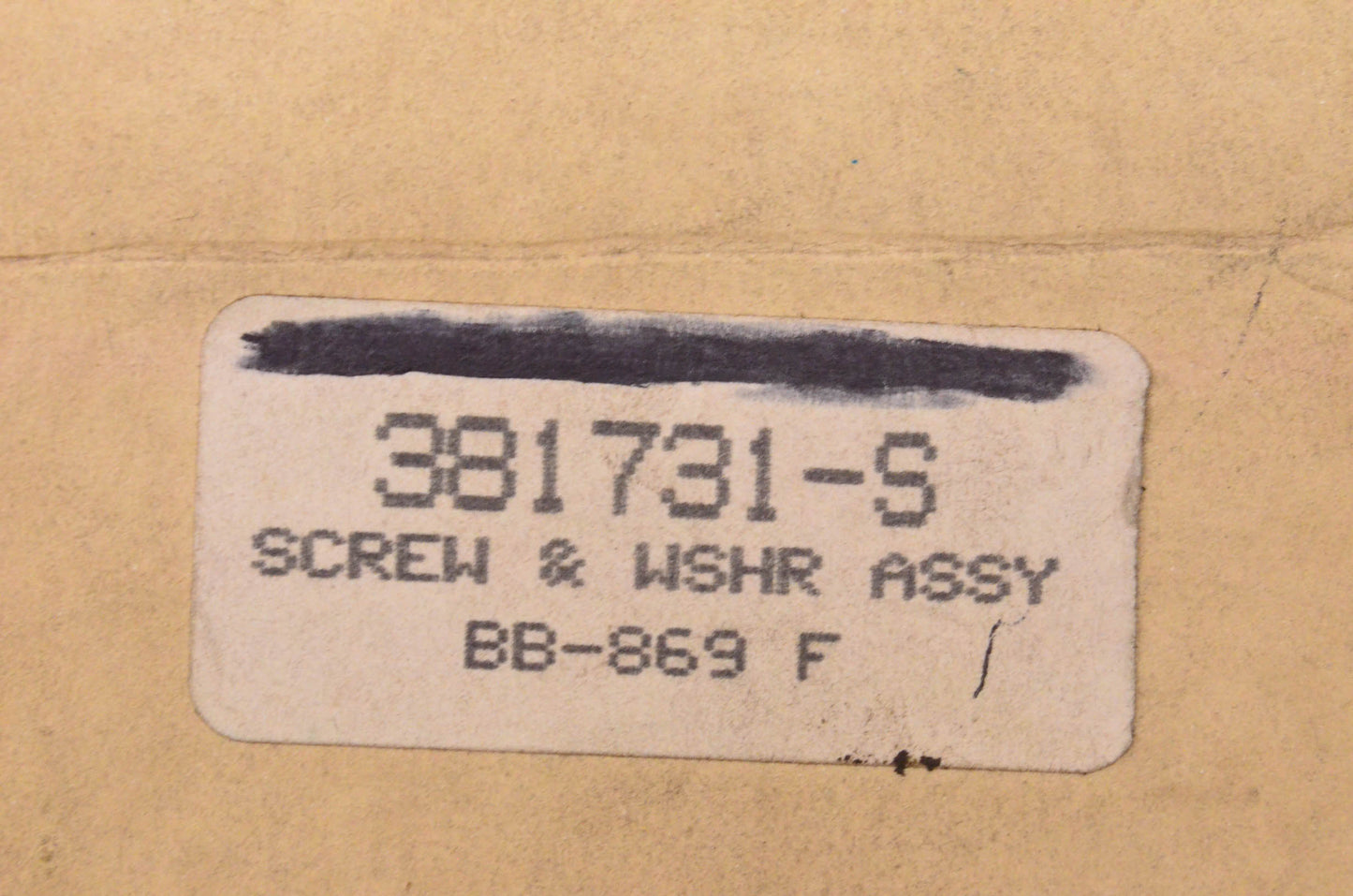 New OEM Ford 381731S, BB-869 Screw & Washer NOS