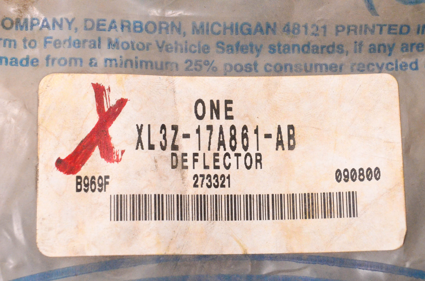 New OEM Ford XL3Z-17A861-AB Deflector NOS