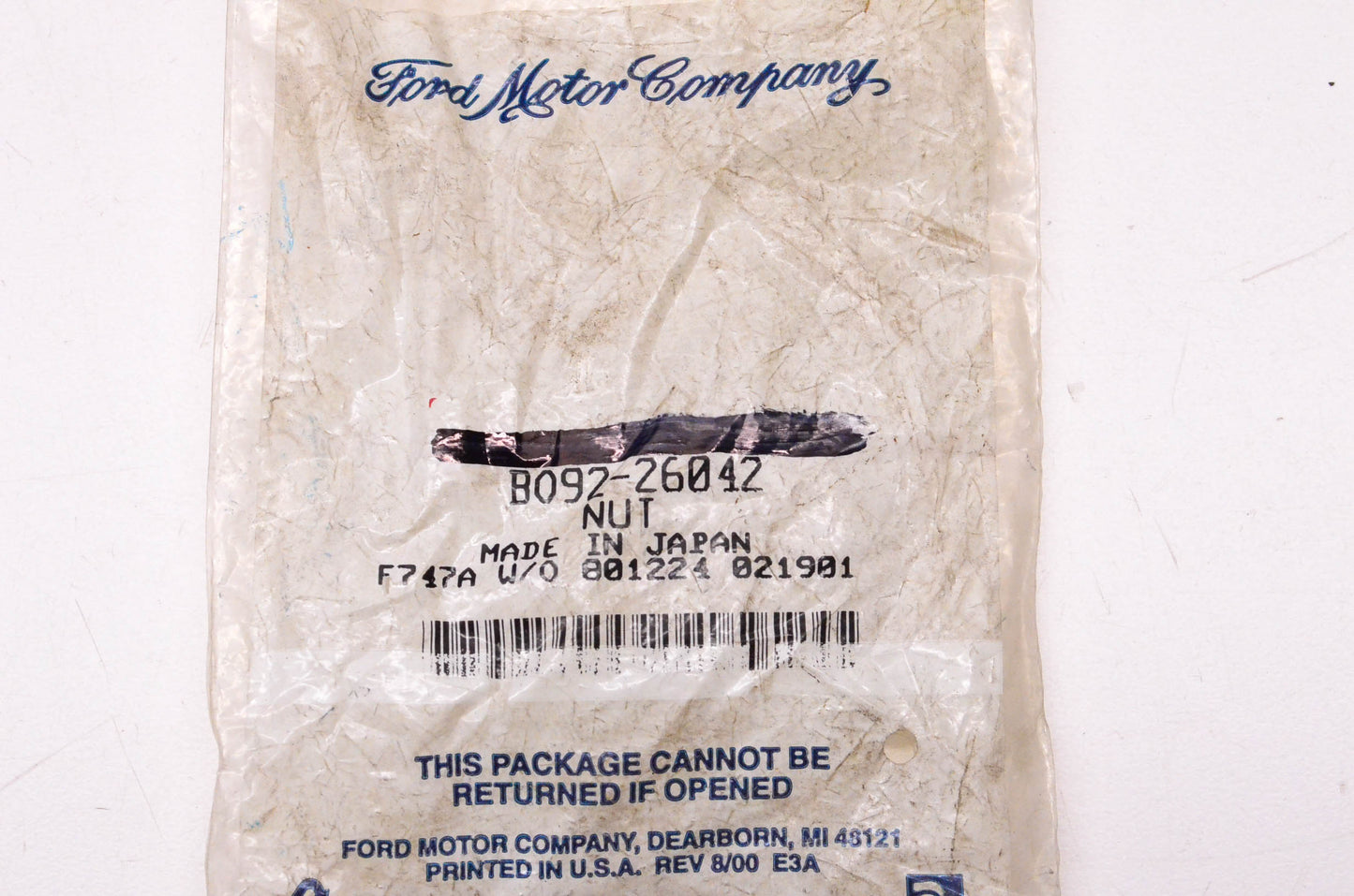 New OEM Ford BO92-26042 Locking Wheel Nut NOS