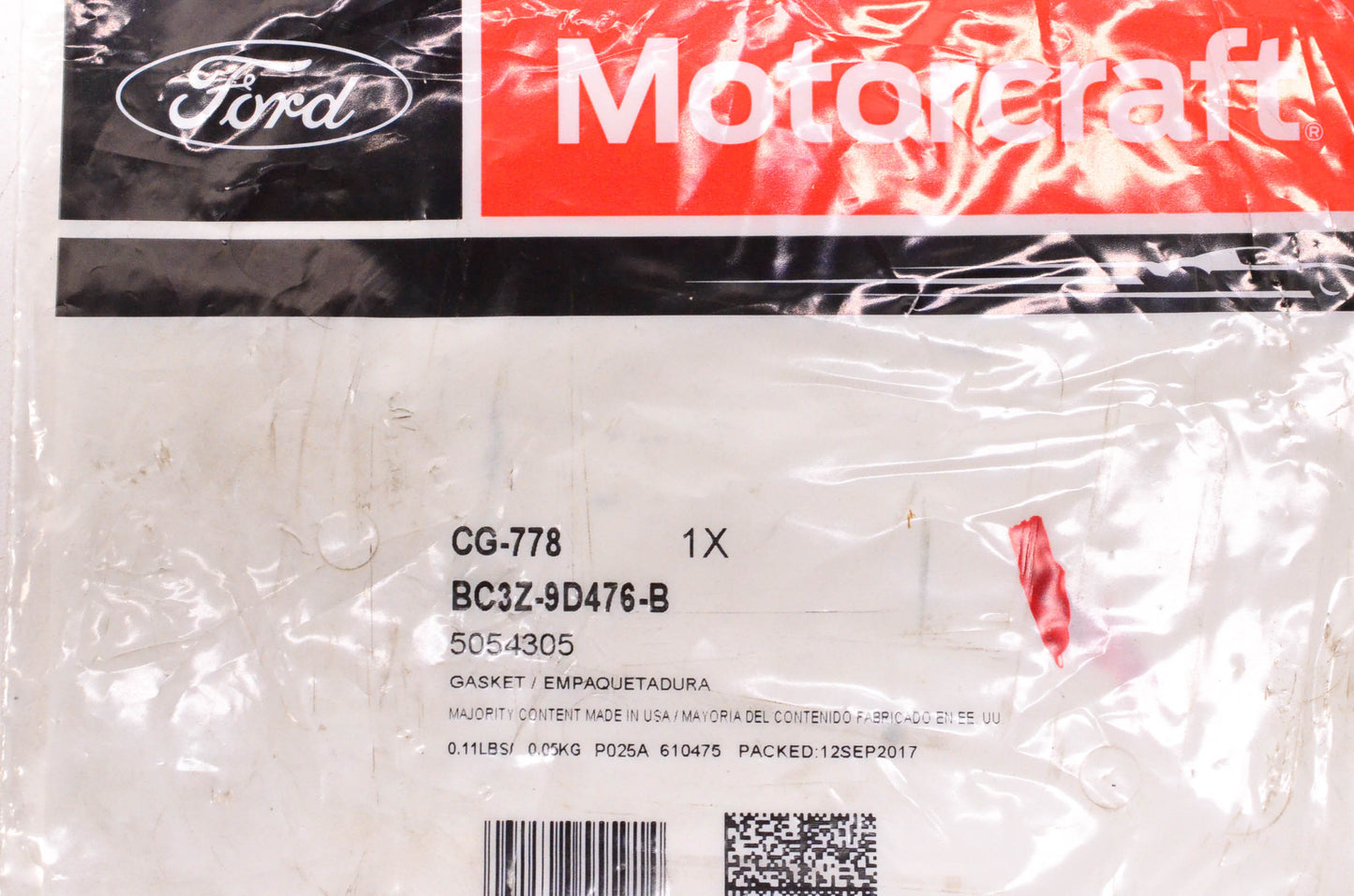 New OEM Ford CG-778, BC3Z-9D476-B, 5054305 EGR Valve Gasket NOS
