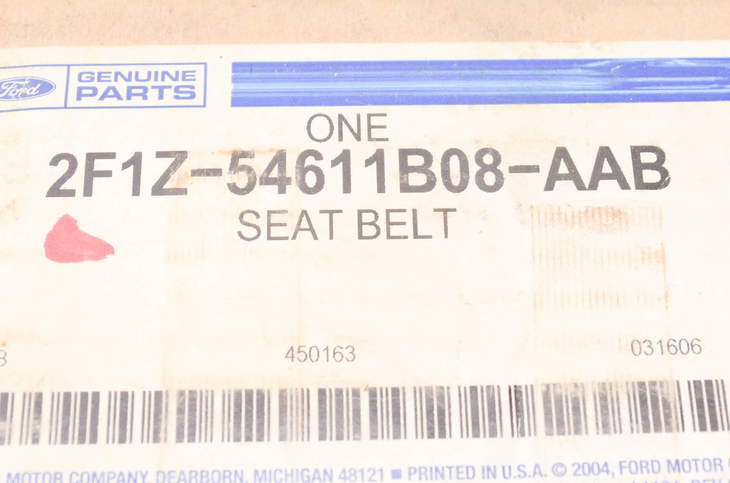 New OEM Ford 2001-2003 Ford Taurus Mercury Sable Seat Belt Assembly NOS