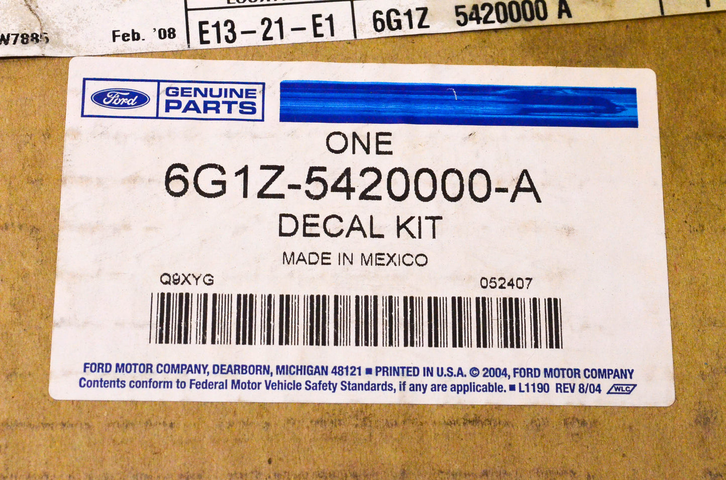New OEM Ford 6G1Z-5420000-A Ford 500 Taurus Mercury Montego Sable Decal Kit NOS