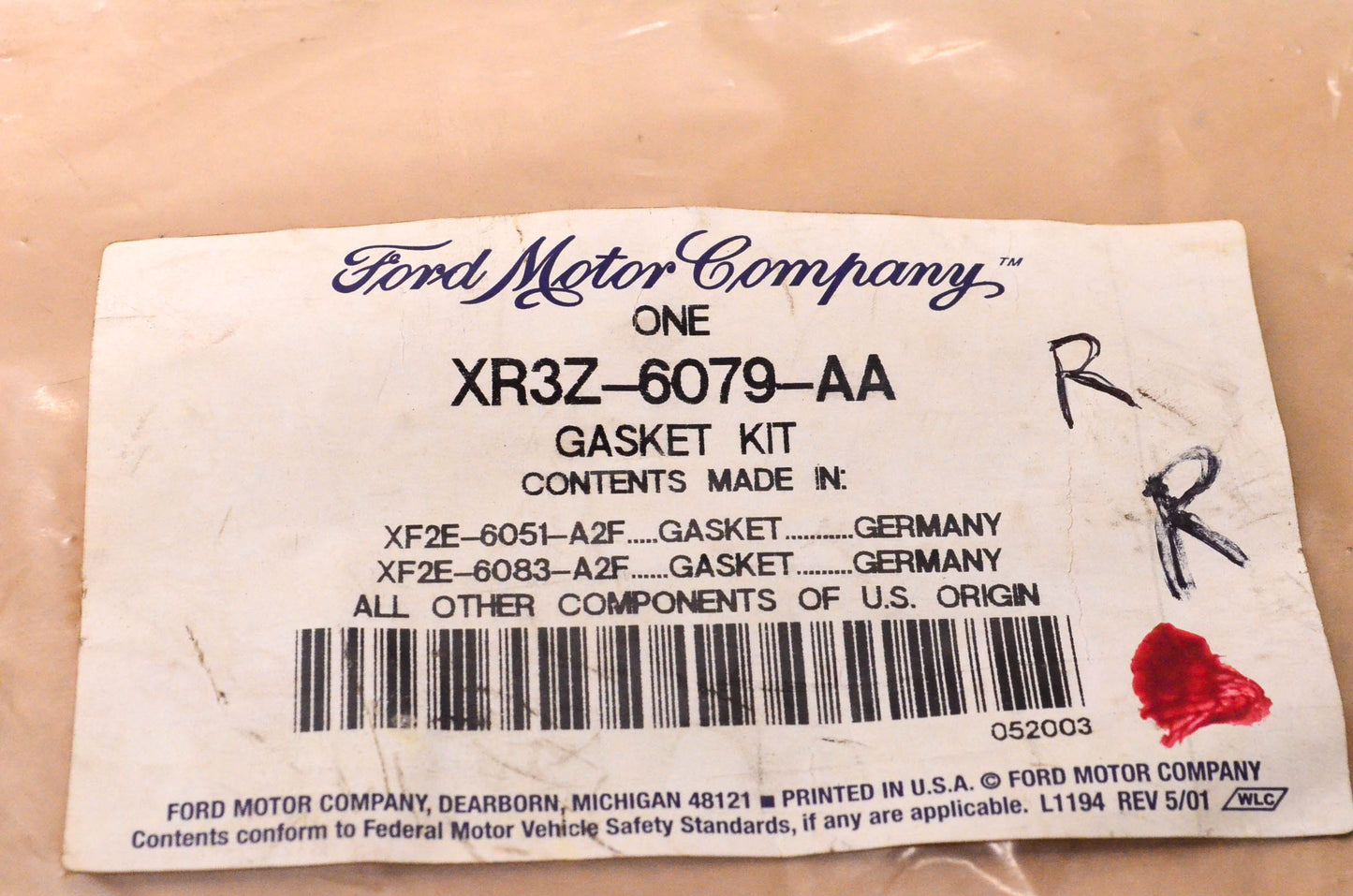 New OEM Ford XR3Z-6079-AA 1999-2001 Ford Mustang Windstar Head Gasket Kit NOS