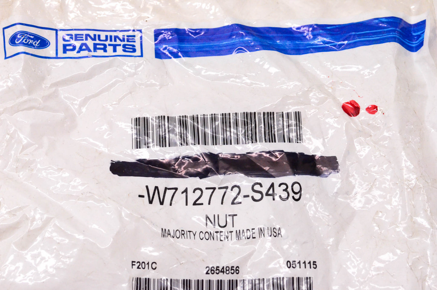 New OEM Ford W712772-S439 OEM Axle Nut NOS